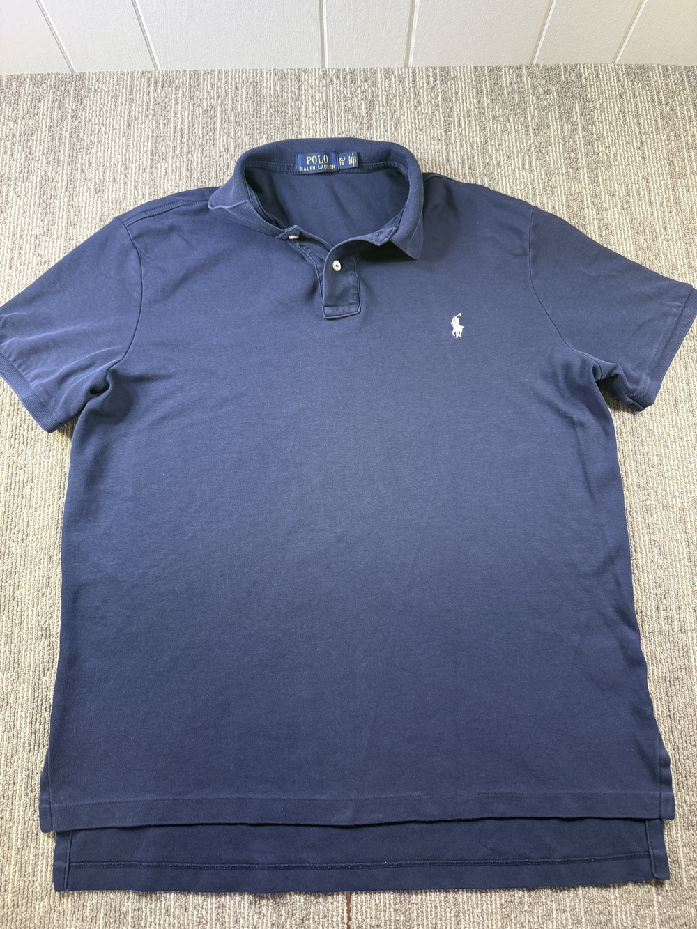 Polo Ralph Lauren Polo Shirt Mens XL Blue Cotton Pony Logo Casual Knit